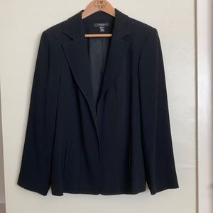 Black Open Long Line Blazer from Louben size 14
